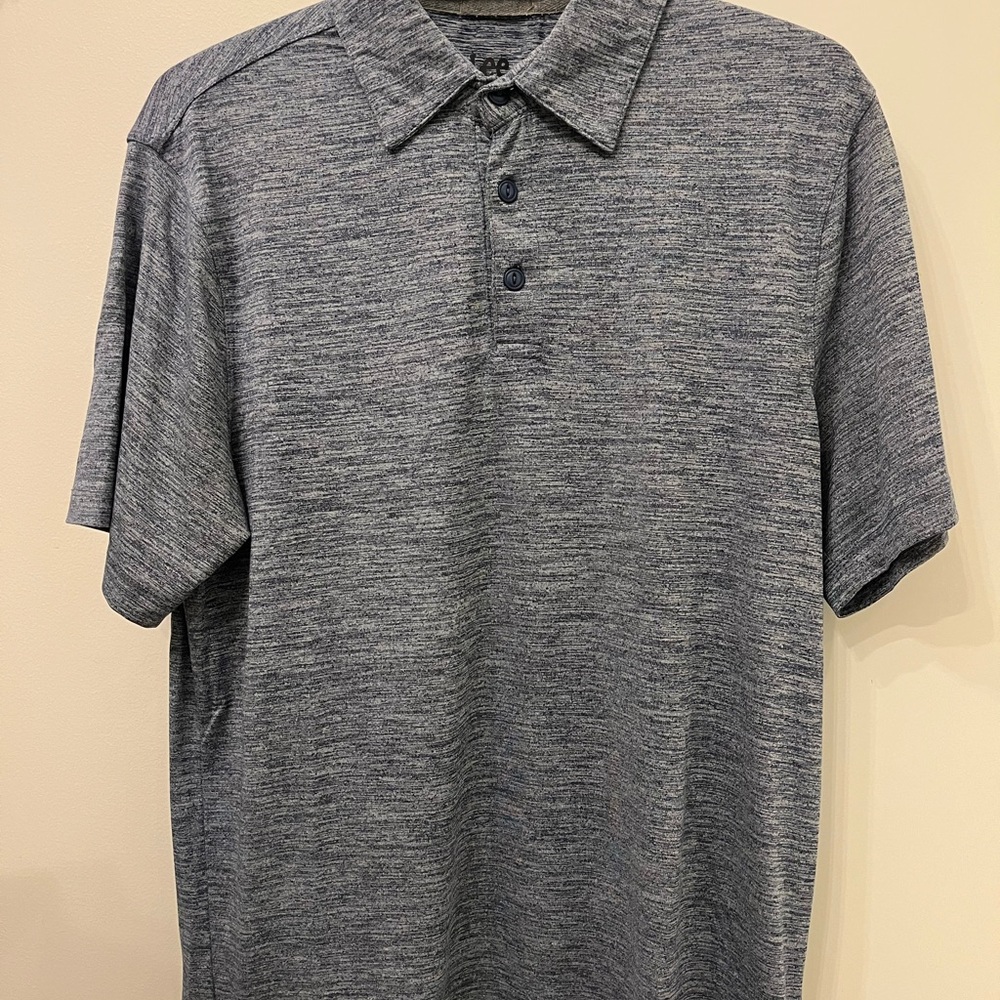 Lee Men's Marled Gray Short-Sleeve Polo